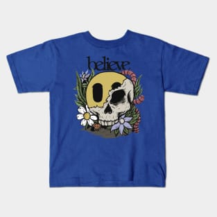 Floral Skull Graphic 3 Kids T-Shirt